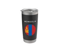Bandera de Mongolia - Minimalista Souvenir World Travel Lover Vaso térmico de acero inoxidable de doble pared