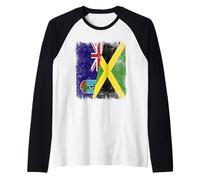 Bandera de Montserrat Jamaica Montserrat Jamaicana Camiseta Manga Raglan
