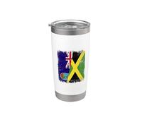 Bandera de Montserrat Jamaica Montserrat Jamaicana Vaso térmico de acero inoxidable de doble pared