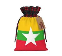 Bandera de Myanmar 1 bolsa de material duradero de 4.7 x 6.9 pulgadas con cordón para regalo elegante de Halloween