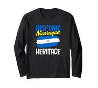 Bandera de Nicaragua Orgullo nicaragüense Herencia hispana Nicaragua Manga Larga