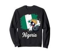 Bandera de Nigeria Grulla Coronada Gris Pájaro Nacional Sudadera