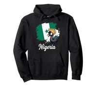 Bandera de Nigeria Grulla Coronada Gris Pájaro Nacional Sudadera con Capucha
