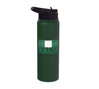 Bandera de Nigeria Naija Orgullo Africano Patrón Tribal Stainless Steel Insulated Water Bottle