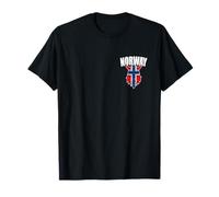 Bandera de Noruega Fiordos Noruegos Oslo Escandinavia Vikingo nórdico Camiseta