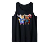 Bandera de Noruega y Corea del Sur Raíces Noruego-Coreanas Camiseta sin Mangas