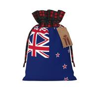 Bandera de Nueva Zelanda, 1 bolsa de regalo de Navidad con cordón de 4.7 x 6.9 pulgadas, para regalar en fiestas de vacaciones