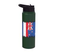 Bandera de Nueva Zelanda Bandera de Francia Francesa Neozelandesa Stainless Steel Insulated Water Bottle