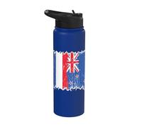 Bandera de Nueva Zelanda Bandera de Francia Neozelandés Francés Stainless Steel Insulated Water Bottle
