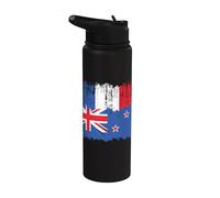 Bandera de Nueva Zelanda Bandera de Francia Orgulloso neozelandés NZ Francés Stainless Steel Insulated Water Bottle