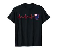 Bandera de Nueva Zelanda Heartbeat EKG Patriotic National Camiseta