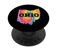 Bandera de Ohio The State para Hombre y Mujer, Bandera de Ohio PopSockets PopGrip Adhesivo