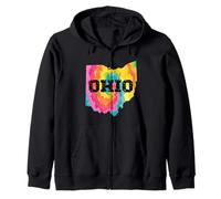 Bandera de Ohio The State para Hombre y Mujer, Bandera de Ohio Sudadera con Capucha