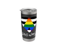 Bandera de orgullo de aliado recto Love Wins Straight Ally Flag Vaso térmico de acero inoxidable de doble pared