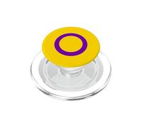 Bandera de Orgullo intersexual, círculo, círculo LGBTQ, Amor, Igualdad de género PopSockets PopGrip para MagSafe