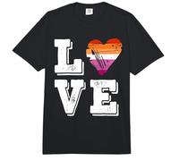 Bandera de Orgullo lésbico Amor Bandera Lesbiana Comfort Colors Adult Heavyweight T-Shirt