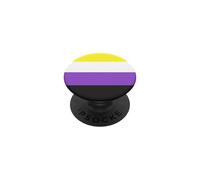 Bandera de Orgullo no Binario LGBTQ Amor Igualdad Enby NB PopSockets PopGrip Adhesivo