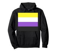 Bandera de Orgullo no Binario LGBTQ Amor Igualdad Enby NB Sudadera con Capucha