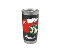 Bandera de Oryx árabe de Omán, diseño del orgullo nacional Vaso térmico de acero inoxidable de doble pared