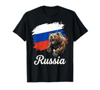 Bandera de Oso rugiente de Rusia, diseño patriótico Camiseta