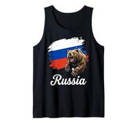 Bandera de Oso rugiente de Rusia, diseño patriótico Camiseta sin Mangas