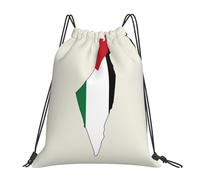 Bandera De Palestina Unisex Mochila De Cuerdas Impermeable Mochila Con Cordón Casual Mochilas Deportiva Para Baloncesto Voleibol Yoga