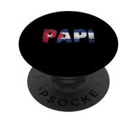Bandera de Papi Cuba, diseño Vintage Envejecido, Cuba Papi PopSockets PopGrip Adhesivo