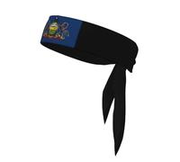 Bandera de Pensilvania, mapa de Rhode Island, 5 banderas, diadema unisex para adultos, absorbente de humedad, ideal para correr, yoga y bicicleta.