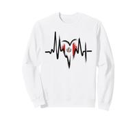 Bandera de Perú Heartbeat - Patriótica Patria Perú Amante Sudadera