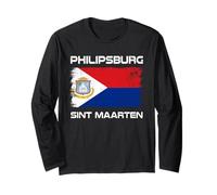 Bandera de Philipsburg Sint Maarten Manga Larga