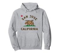 Bandera de Playa de San José California Bear Surf CA Vintage Sudadera con Capucha