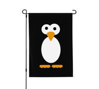 Bandera de poliéster de doble cara con estampado de pingüino, decoración de temporada, moderna, vintage, resistente a la decoloración
