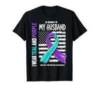Bandera de prevención del Suicidio en Memoria de mi Esposo Camiseta