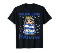 Bandera de Princesa salvadoreña Mariposa Linda Chibi Camiseta