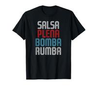 Bandera de Puerto Rico Colores Música Tee Salsa Plena Bomba Rumba Camiseta