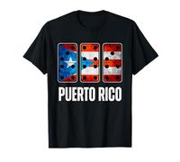 Bandera de Puerto Rico con Puerto Rico Domino 787 Boricua Número Camiseta