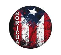Bandera de Puerto Rico Cubierta de Rueda portátil Universales Suave Caso Protector, para Coche, SUV, Vehiculos, 15in