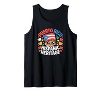 Bandera de Puerto Rico de la Herencia Hispana Orgulloso Rico Camiseta sin Mangas