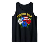 Bandera de Puerto Rico Floral Herencia Hispana Boricua Camiseta sin Mangas