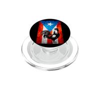 Bandera de Puerto Rico Gallo Puertoricano Diseño Gallero para Hombre PopSockets PopGrip para MagSafe