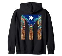 Bandera de Puerto Rico Reyes Magos Boricua Día de Reyes Sudadera con Capucha