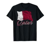 Bandera de Qatar patriótica Envejecida para Hombres, Mujeres y niños, qatarí Camiseta