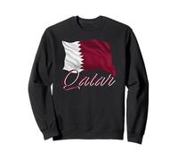 Bandera de Qatar patriótica Envejecida para Hombres, Mujeres y niños, qatarí Sudadera