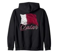 Bandera de Qatar patriótica Envejecida para Hombres, Mujeres y niños, qatarí Sudadera con Capucha