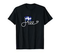 Bandera de Quebec Gratis - Quebecois Freedom Word Art Camiseta