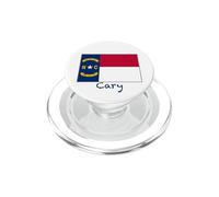 Bandera de Recuerdo de Cary, Carolina del Norte, Estados Unidos PopSockets PopGrip para MagSafe