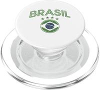 Bandera De Regalo De Brasil Abanico De Brasil Vintage Samba PopSockets PopGrip para MagSafe