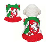 Bandera de Renania del Norte Westfalia - Vestido de perro para mascotas, ropa para perros y cachorros, ropa linda para perros pequeños y gatos, ropa de verano para mascotas