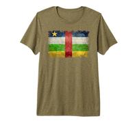 Bandera de República Centroafricana Estilo Grunge Camiseta Premium