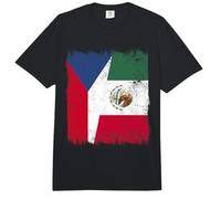 Bandera de República Checa México | Raíces checas mexicanas Comfort Colors Adult Heavyweight T-Shirt